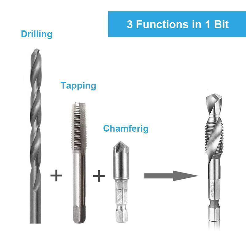 Domom® Metric Tap Drill Bits 6PCS (M3 - M10)