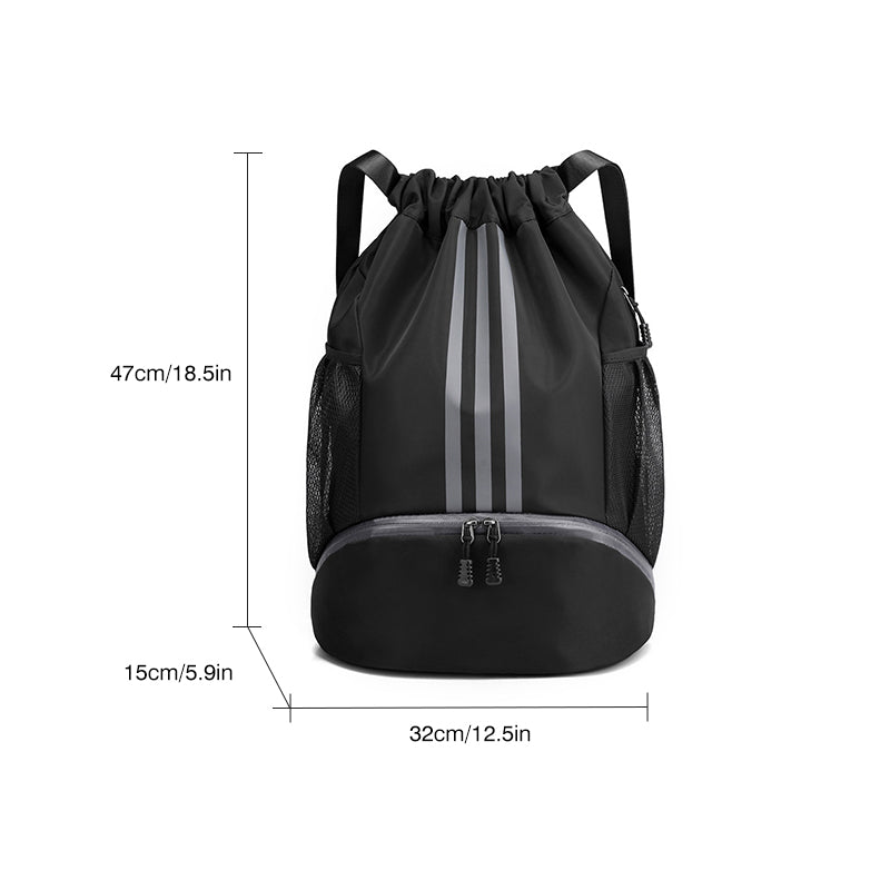 Large Nylon Drawstring Pocket Backpack