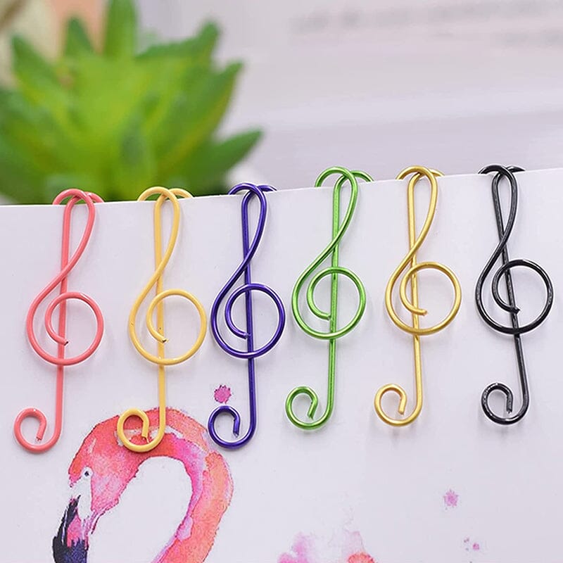 Music Multicoloured Metal Paper Clips