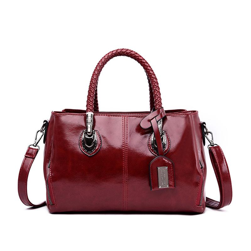 Boston leather handbag for women