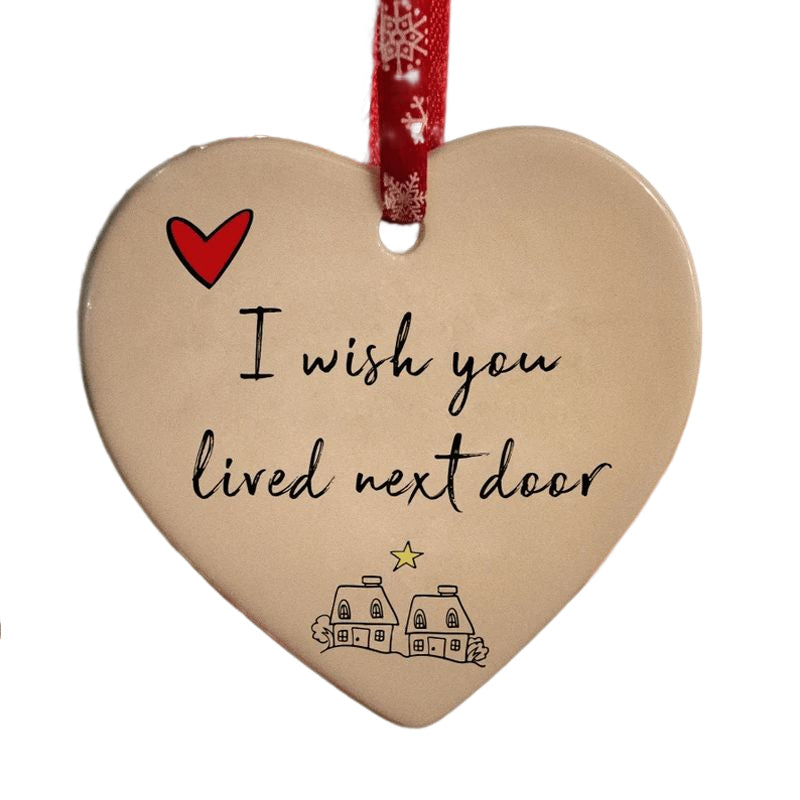 Ceramic Heart Hanging Ornament